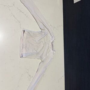 lululemon athletica White Long Sleeve Crop Top